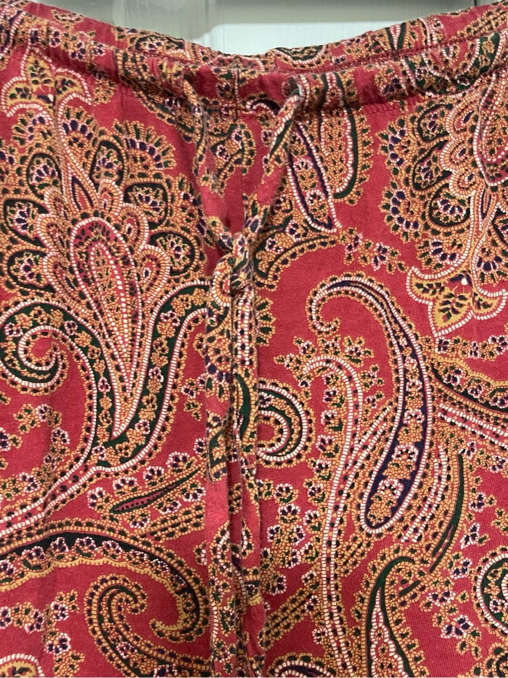 Paisley Button-Front Red Blouse - Picture 6 of 9